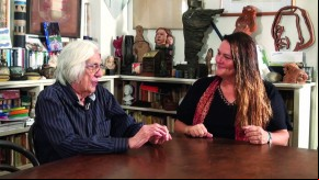 O poeta Ferreira Gullar e Paula Saldanha